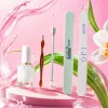 Herramientas de uñas profesionales conjunto de 5 piezas suavizador piel muerta horquilla acero empuje pulido pulido combinación productos de cuidado de belleza Specification image